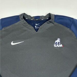 Nike Samford Bulldogs Pullover Men's Medium Navy Sweatshirt Lightweight